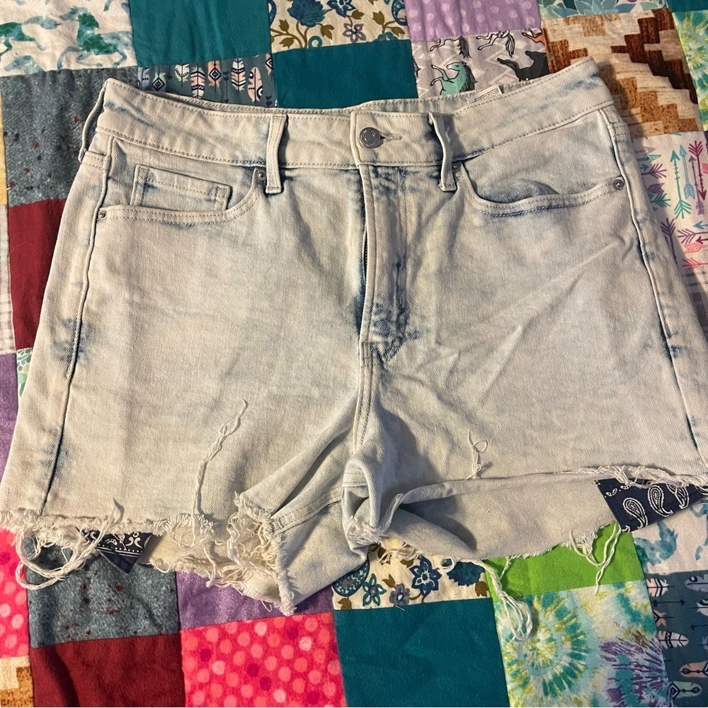 Old Navy OG light Blue paisley Jean Shorts size 12